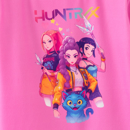 Kpop Demon Hunters Print Girls Fall Bell Pant Set