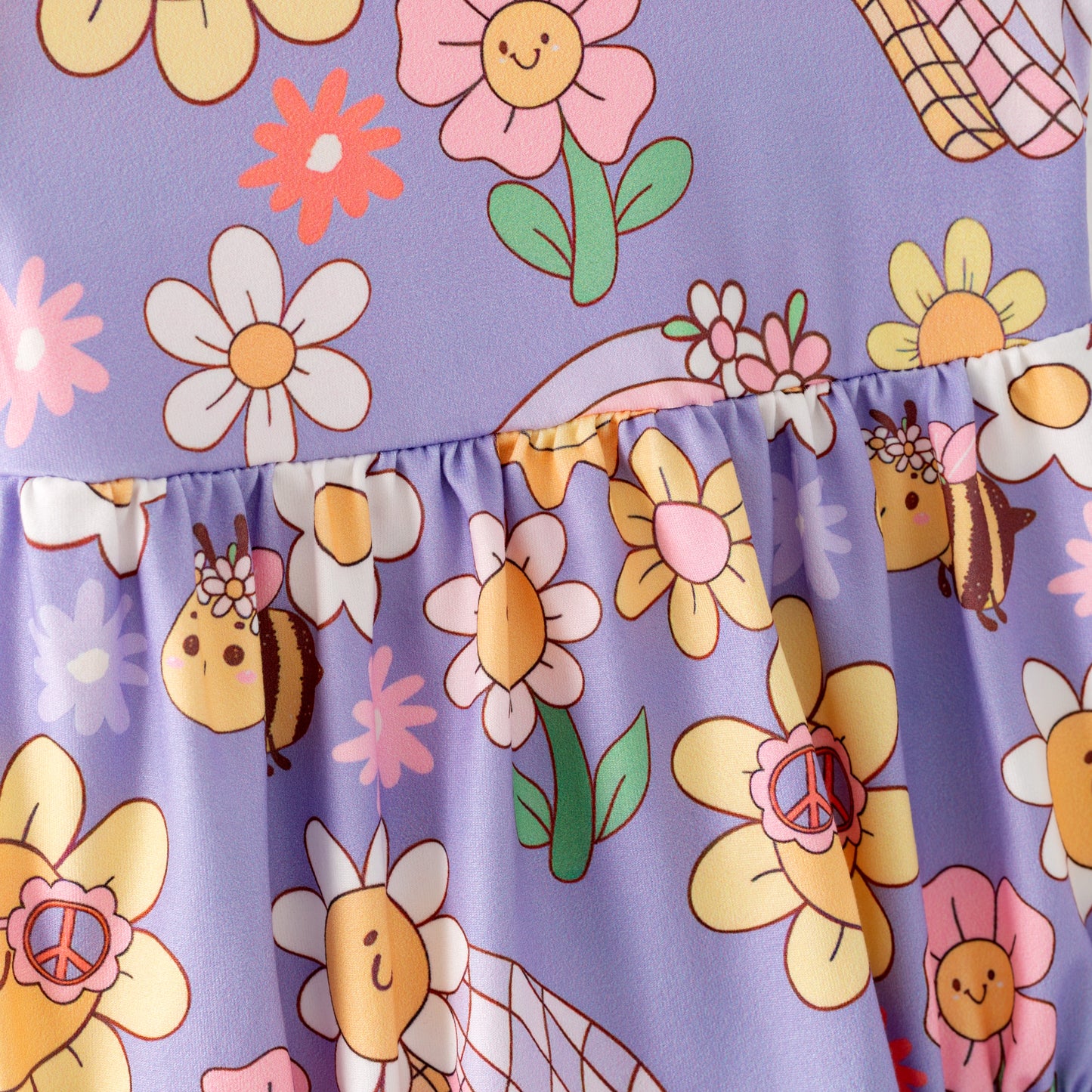 Siblings Girls Summer Yellow Grey FloralMatching Clothes