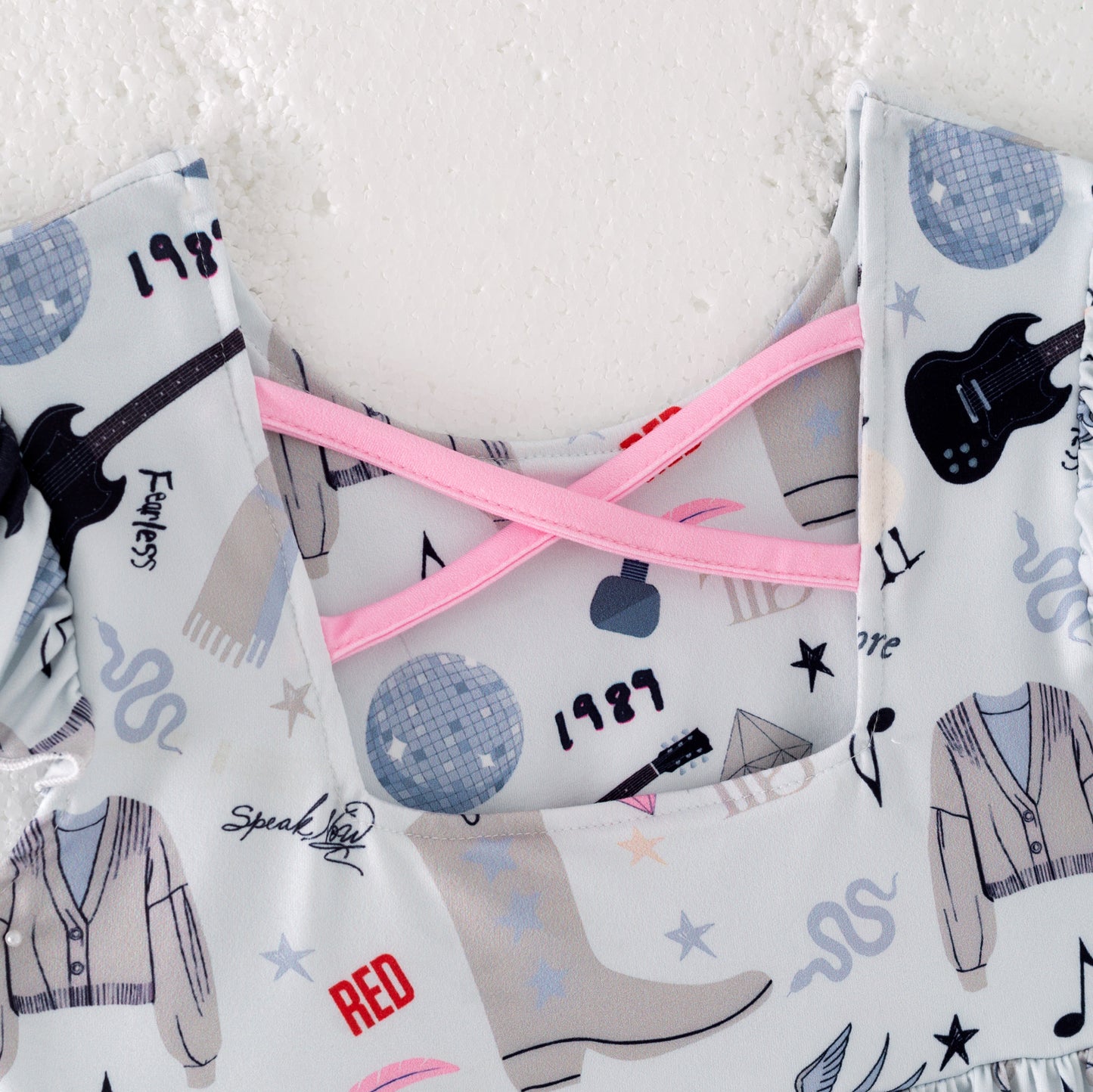 Girls Summer Music Song Fashion Print Short Set