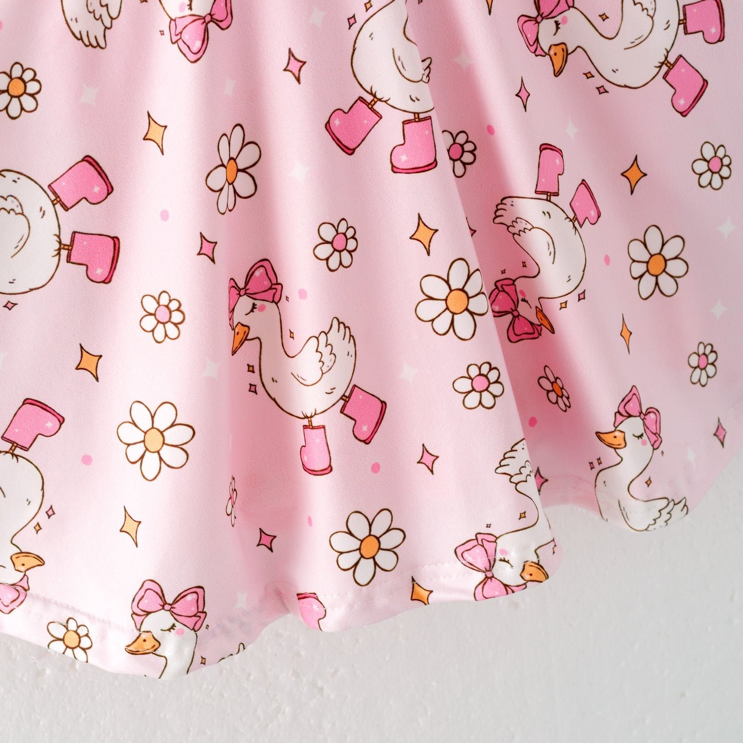 Girls Summer Silly Goose Print Athletic Fashion Soft Dress