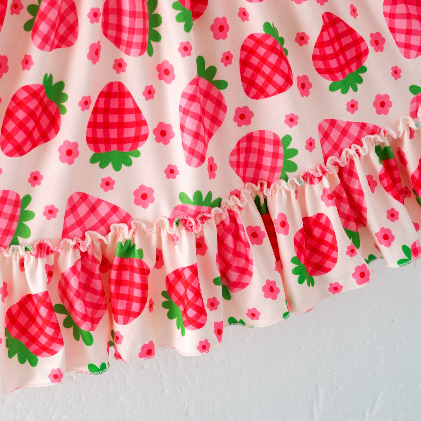 Siblings Girls Summer Strawberry Matching Clothes
