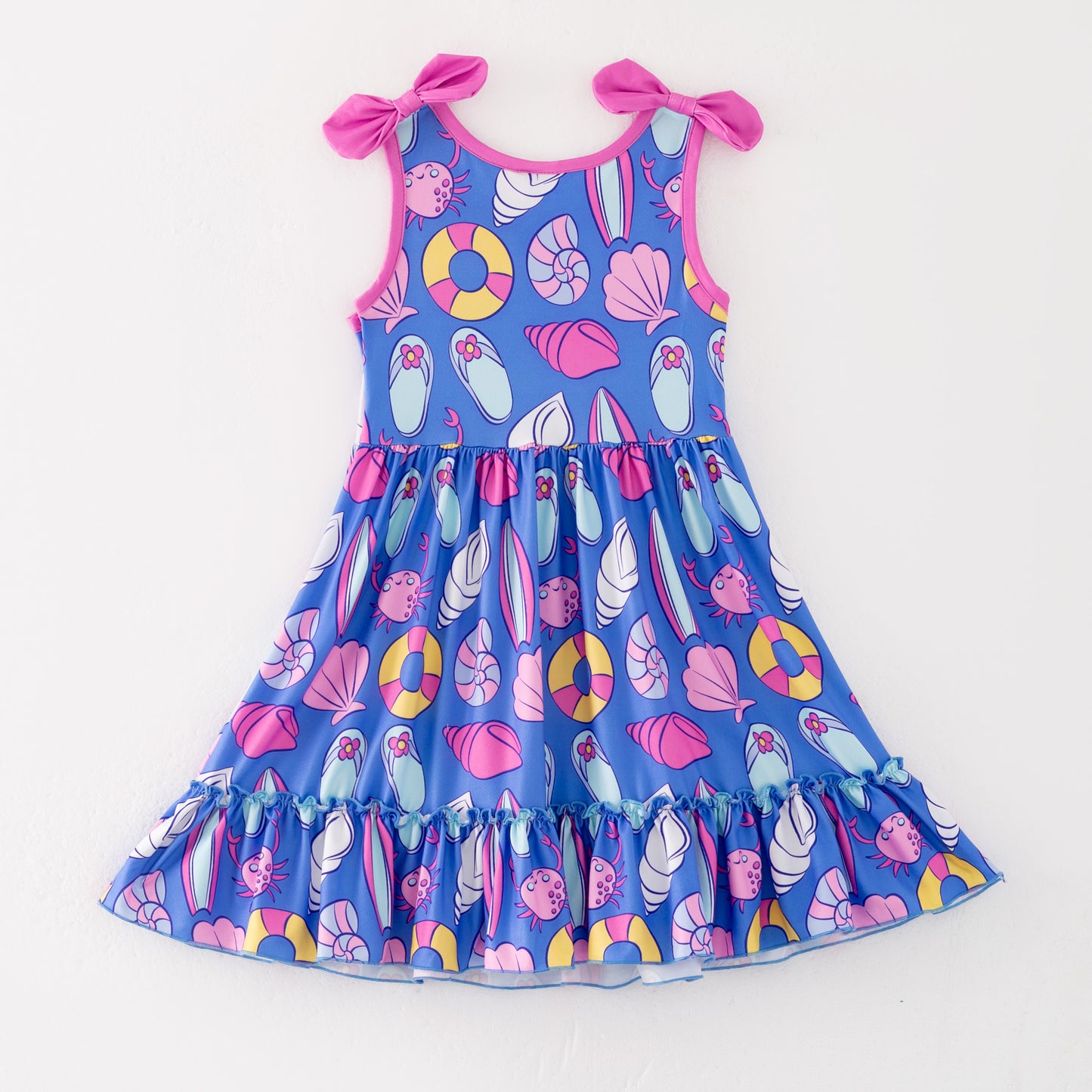 Siblings Girls Summer Sea Themed Matching Clothes