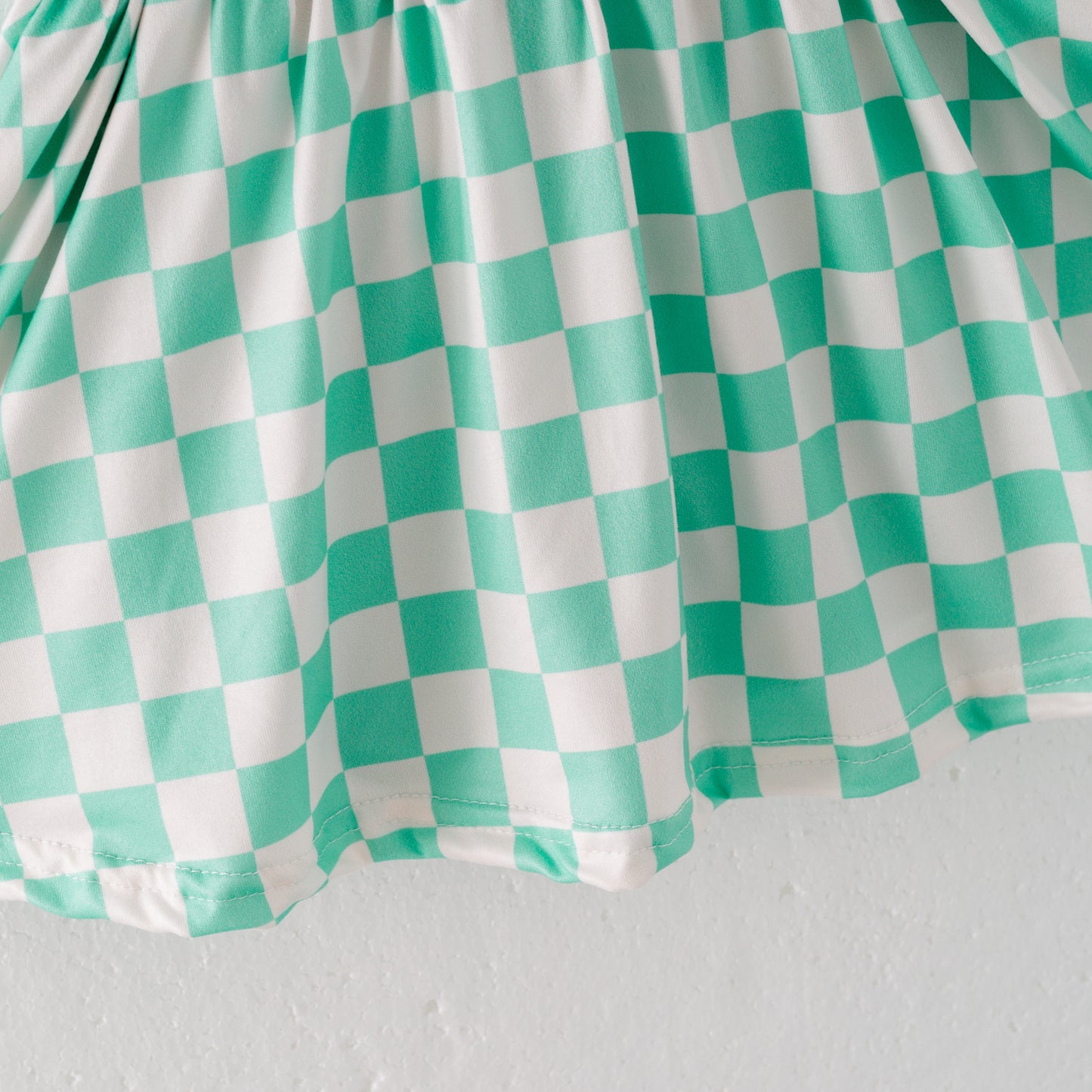 Girls Summer Muti-Colors Plaid Athletic Skirt Set