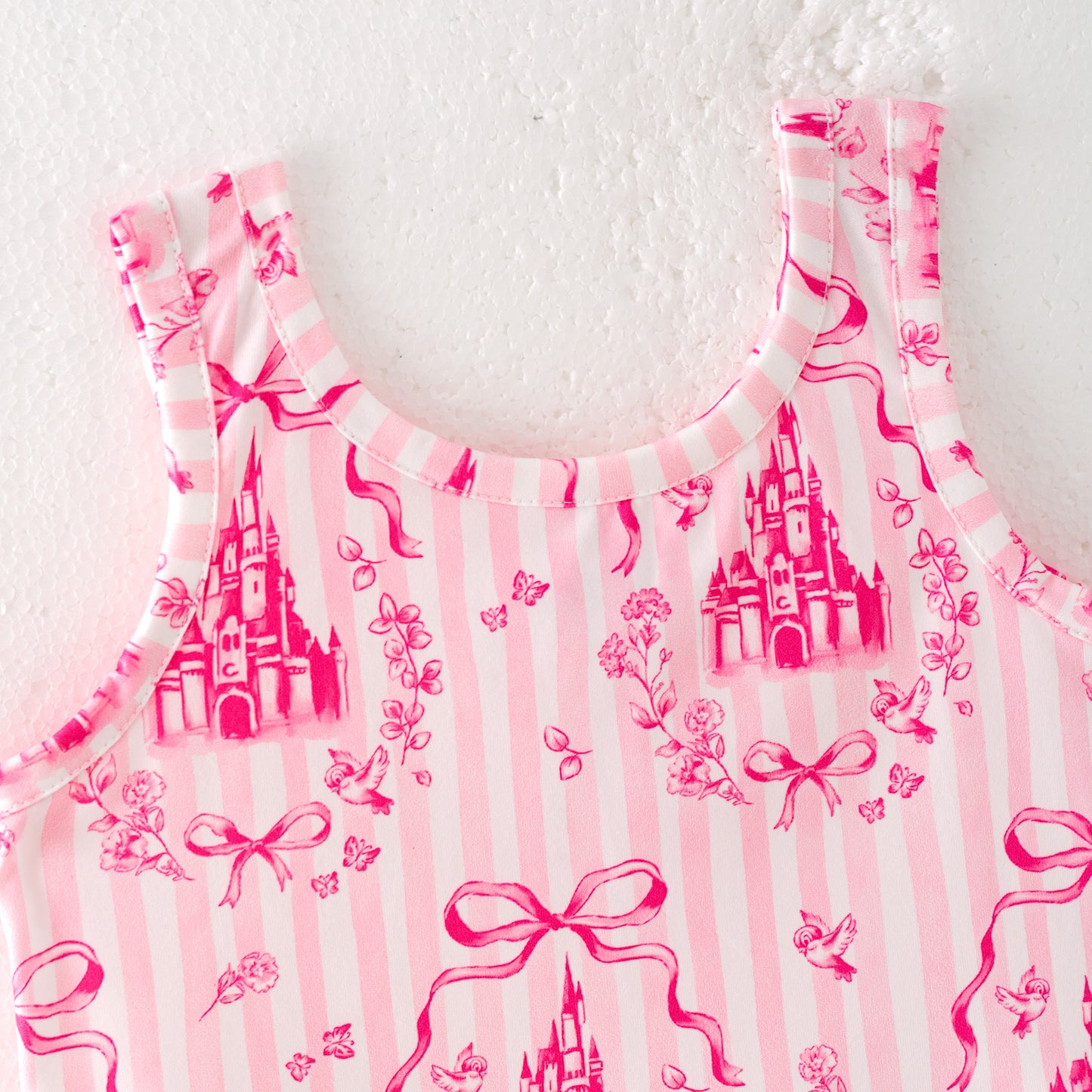 Girls Hot Seller Pink Summer Bow Athletic Soft Milk Silk Skirt Set