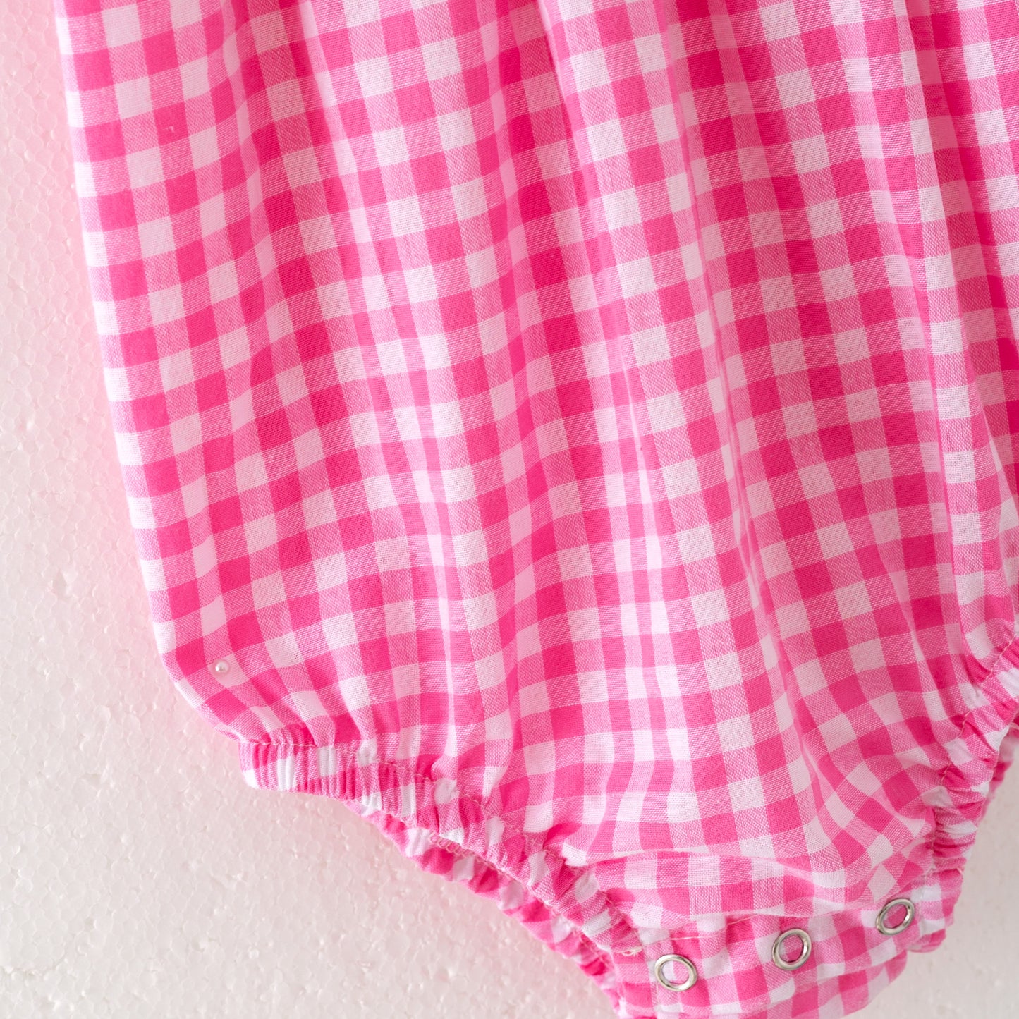 Baby Girls Halloween Pink Plaid Smocked Embroidery Bubbles