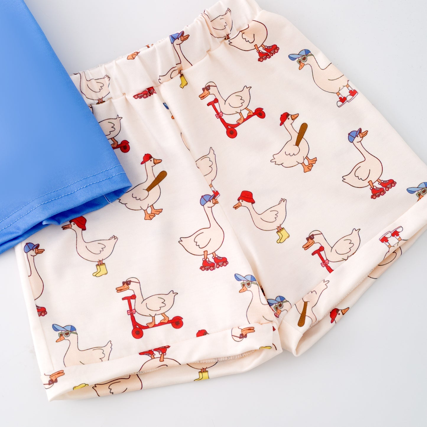 Boys Sibling Summer Silly Goose Embroidery Matching Clothes