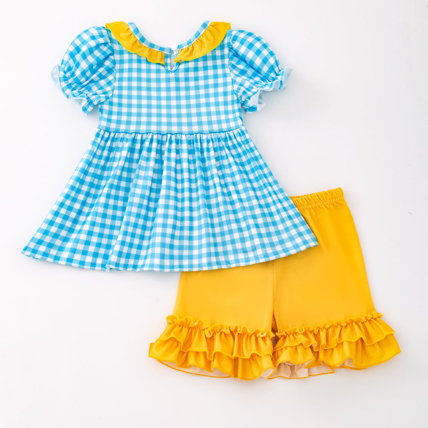 Kids Sibling Summer Rubber Ducks Embroidery Smocked Clothes