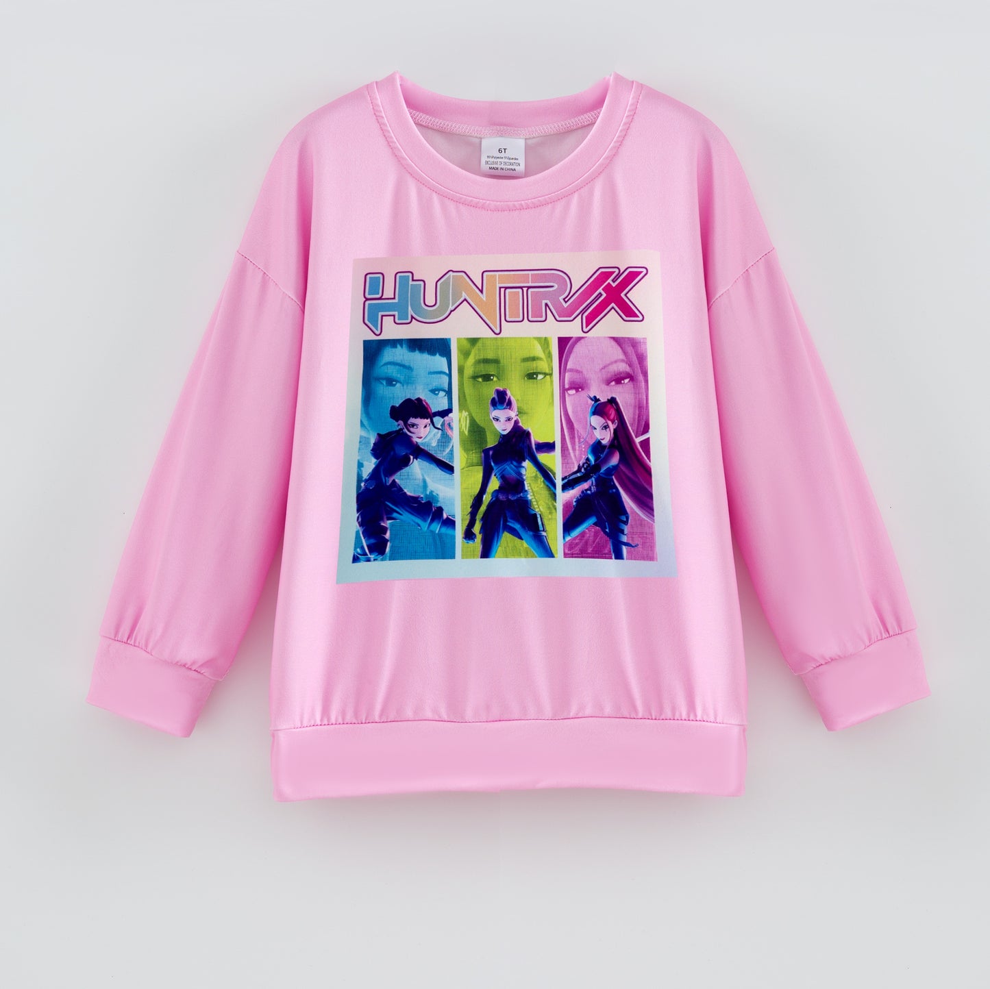 Kpop Demon Hunters Print Girls Fall Long Sleeves Top