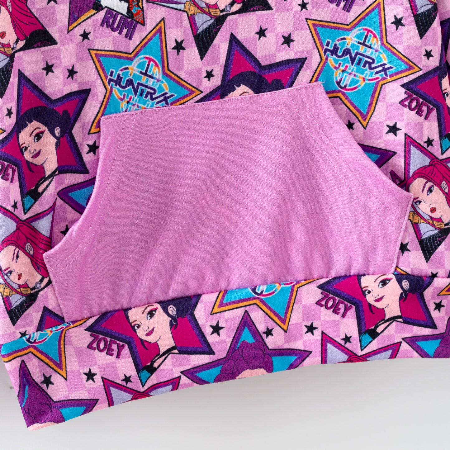 Girls Fall Kpop Demon Hunters Pocket Milk Silk Hoodies