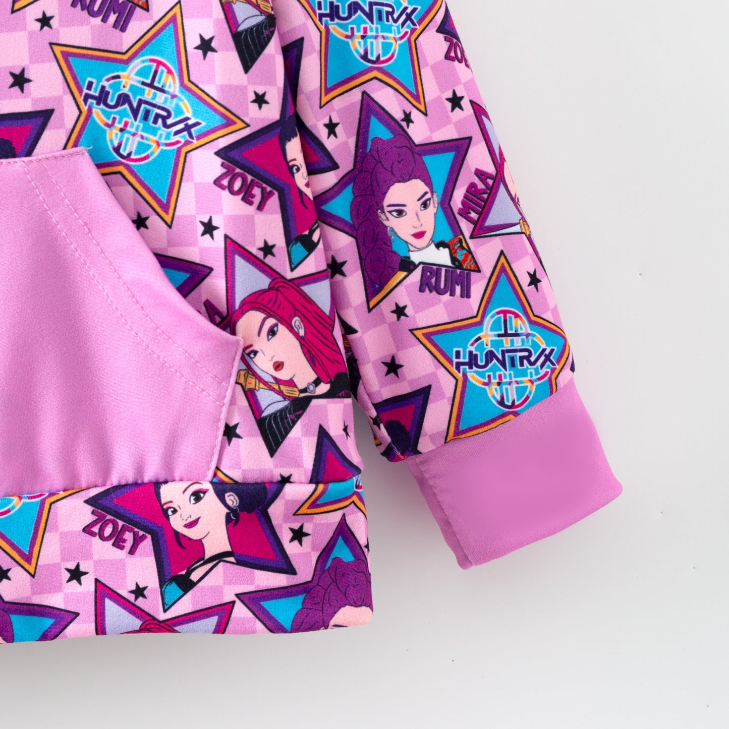 Girls Fall Kpop Demon Hunters Pocket Milk Silk Hoodies