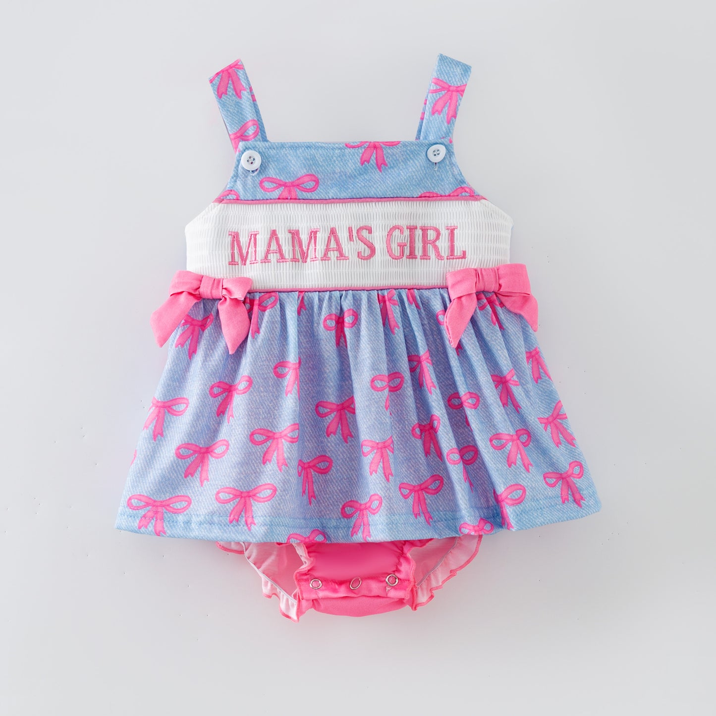 2026 Spring Summer MAMA'S GIRL Embroidery Bow Outfits Collection