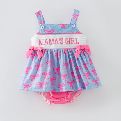 2026 Spring Summer MAMA'S GIRL Embroidery Bow Outfits Collection