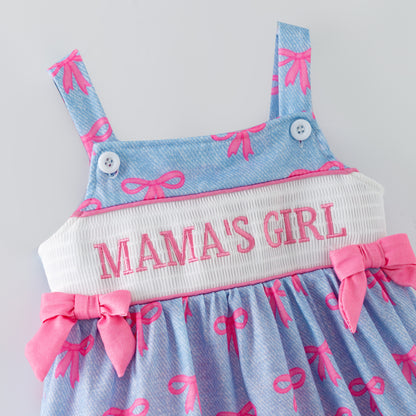 2026 Spring Summer MAMA'S GIRL Embroidery Bow Outfits Collection