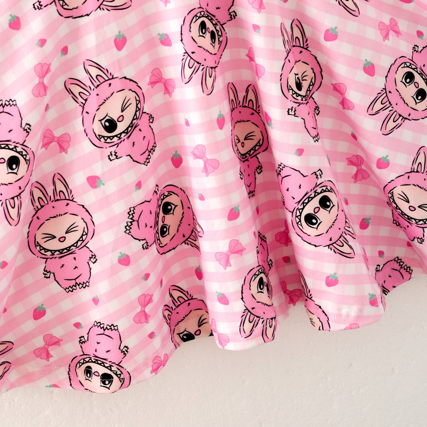 Girls Summer Cute Hot Seller Cartoon Pink Twirl Dress