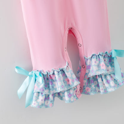 Spring Pink GOD IS GOOD Flower Embroidery Kidswear