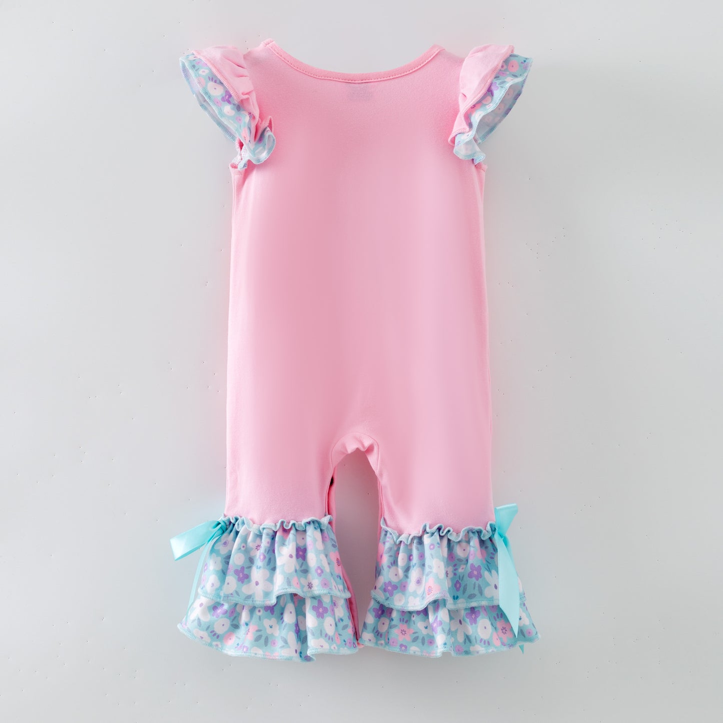 Spring Pink GOD IS GOOD Flower Embroidery Kidswear