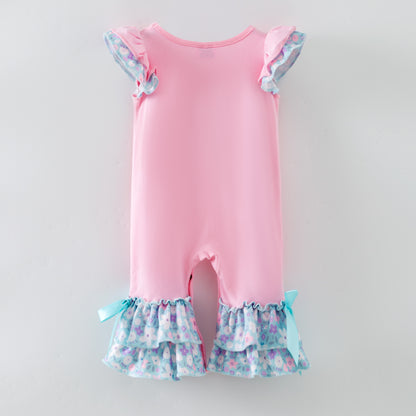 Spring Pink GOD IS GOOD Flower Embroidery Kidswear