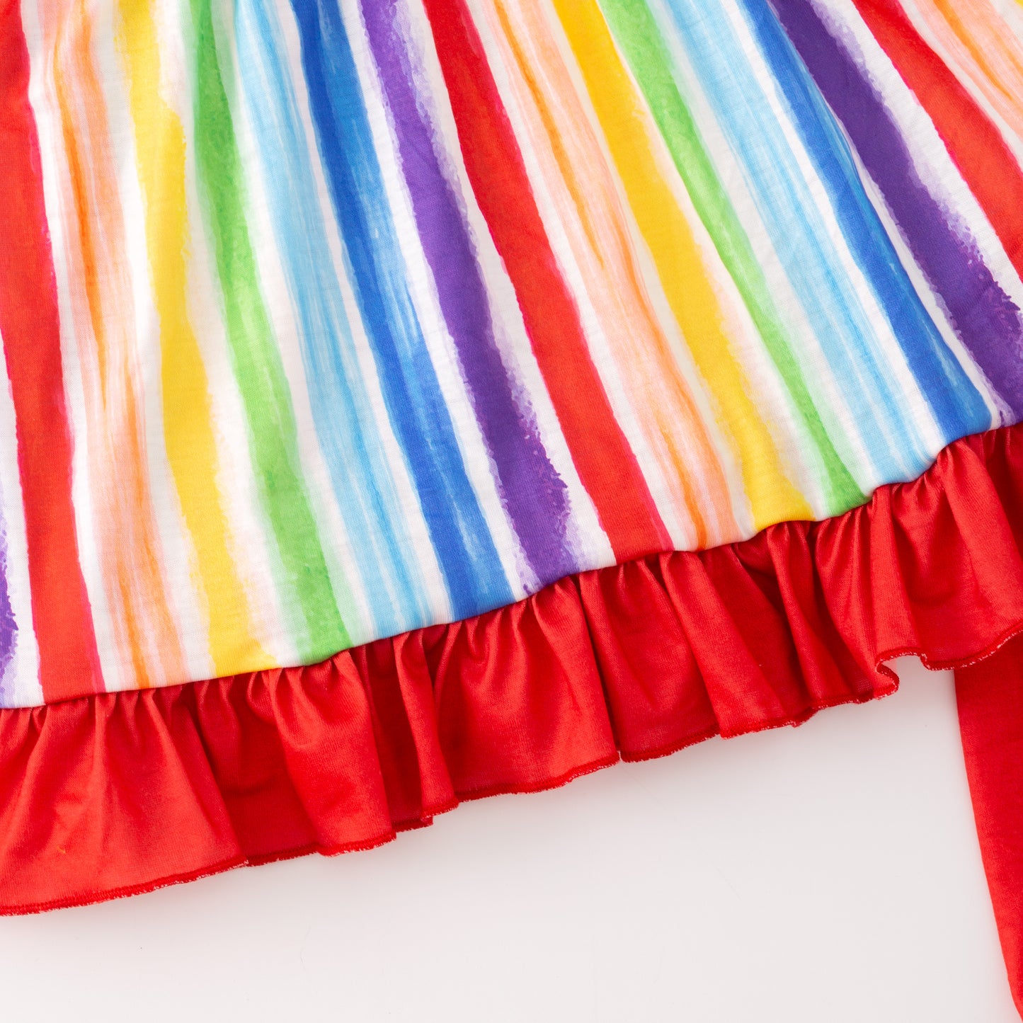 Sibling Summer Kids Rainbow Embroidery Short Set & Romper