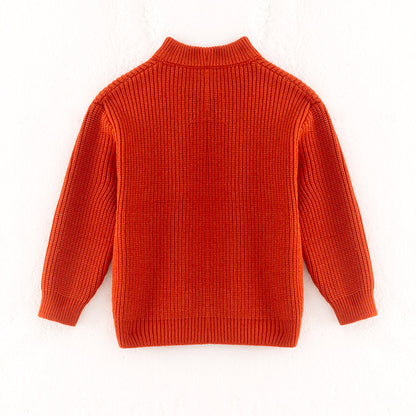 Girls Autumn HELLO FALL Embroidery Long Sleeves Sweater
