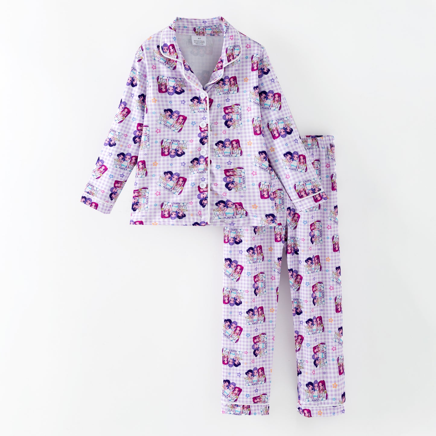 Girls Fall Kpop Demon Hunter Print Pajamas Pant Set