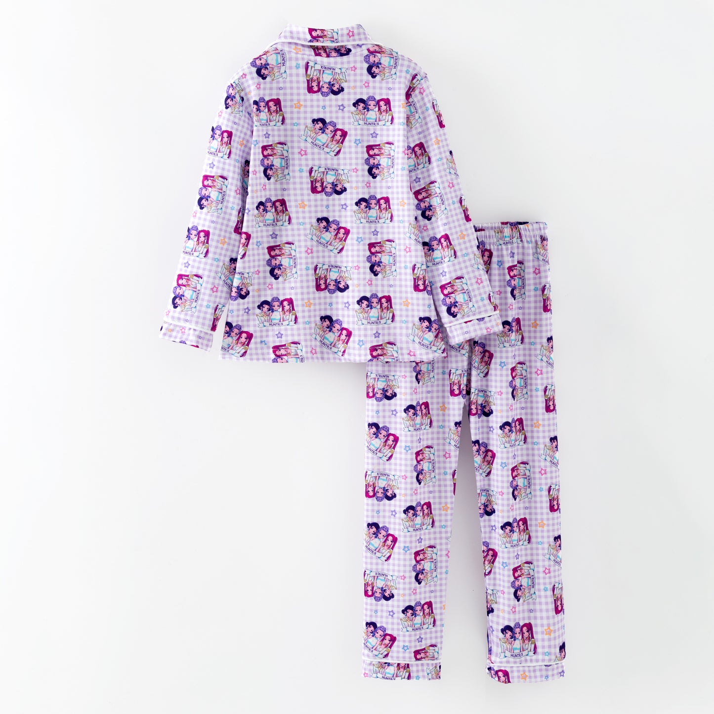 Girls Fall Kpop Demon Hunter Print Pajamas Pant Set