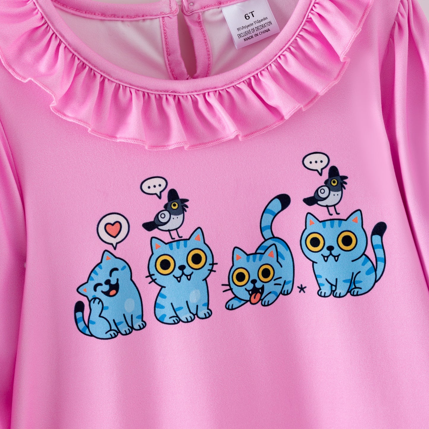 2026 Spring Pink K-pop Ruffled Pant Set