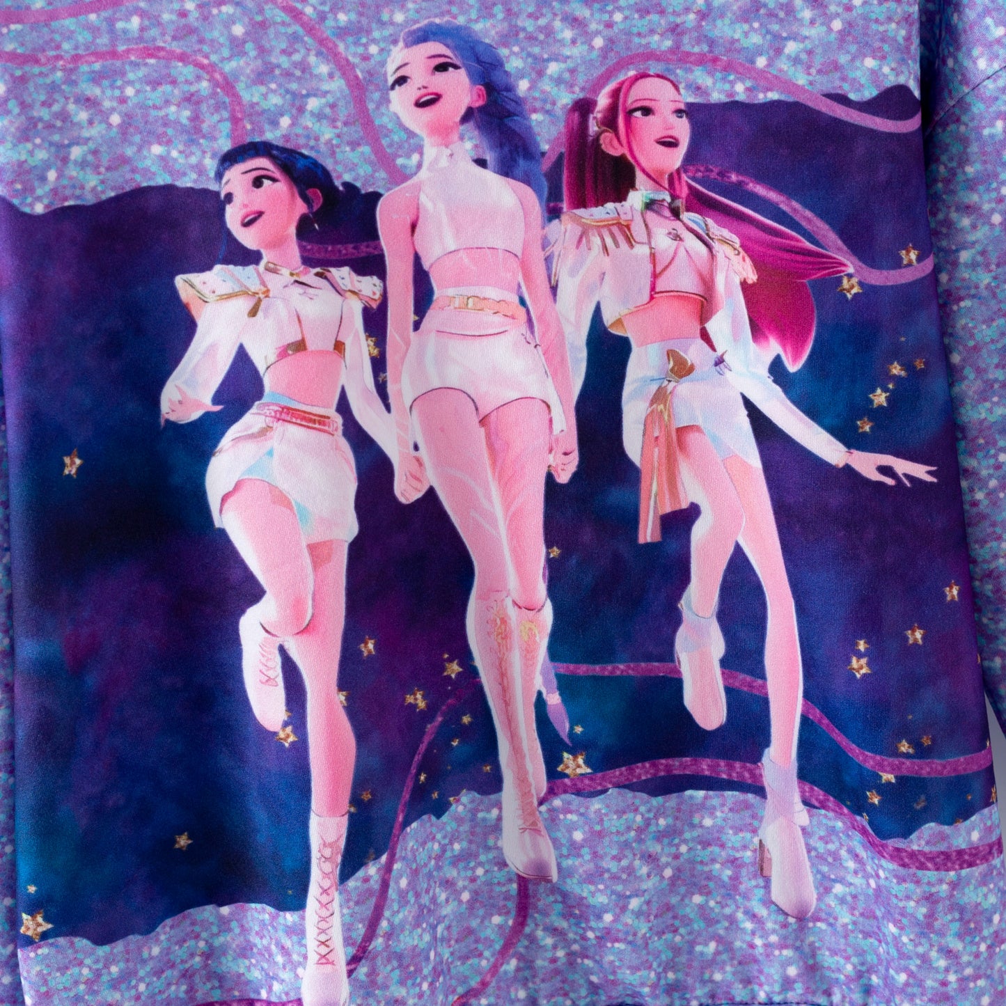 Kpop Demon Hunter Print Long Sleeves Fashion Hoodies For Kids