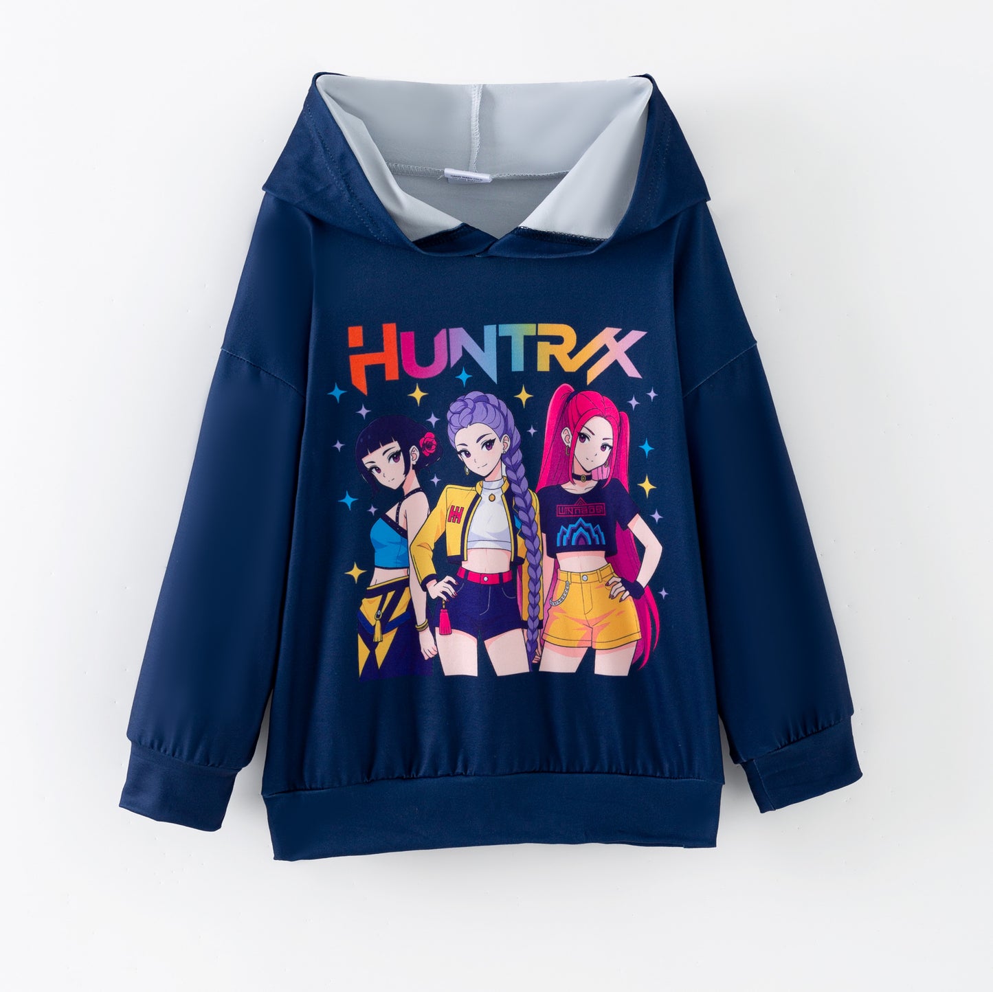 Kpop Demon Hunter Print Long Sleeves Cute Hoodies For Kids