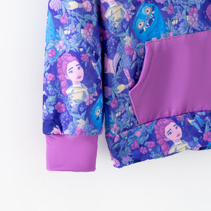 Winter Kpop Demon Hunter Print Long Sleeves Pocket Hoodies For Kids