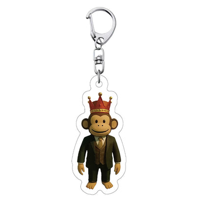 Pixel Style Funny Character Acrylic Keychain Cartoon Pendant Bag Charm