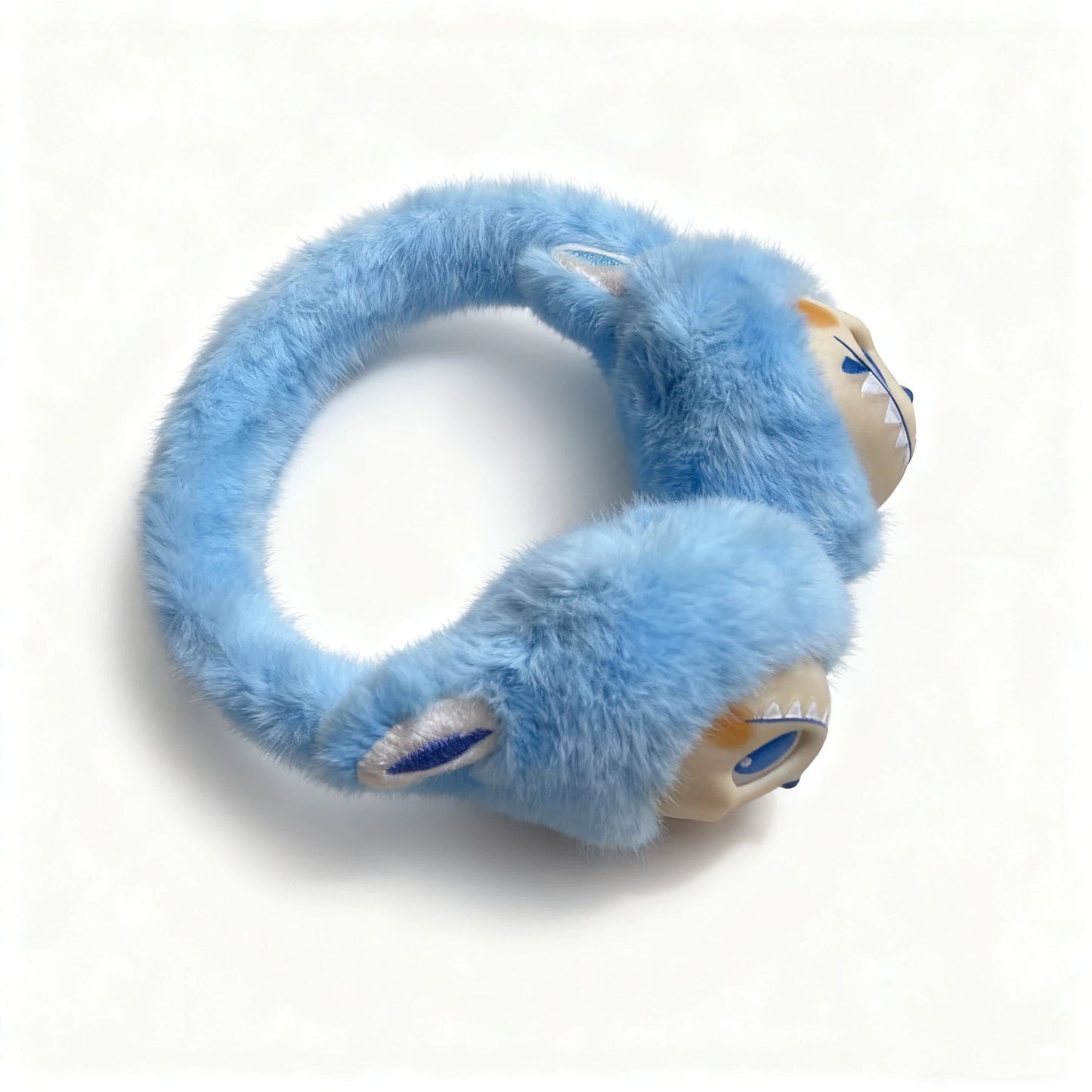 Winter Vinyl Labubu Tie Dyed Fuzzy Ear Muffs Warm Plush Earmuffs  Cozy Frost-Proof Ear Warmers