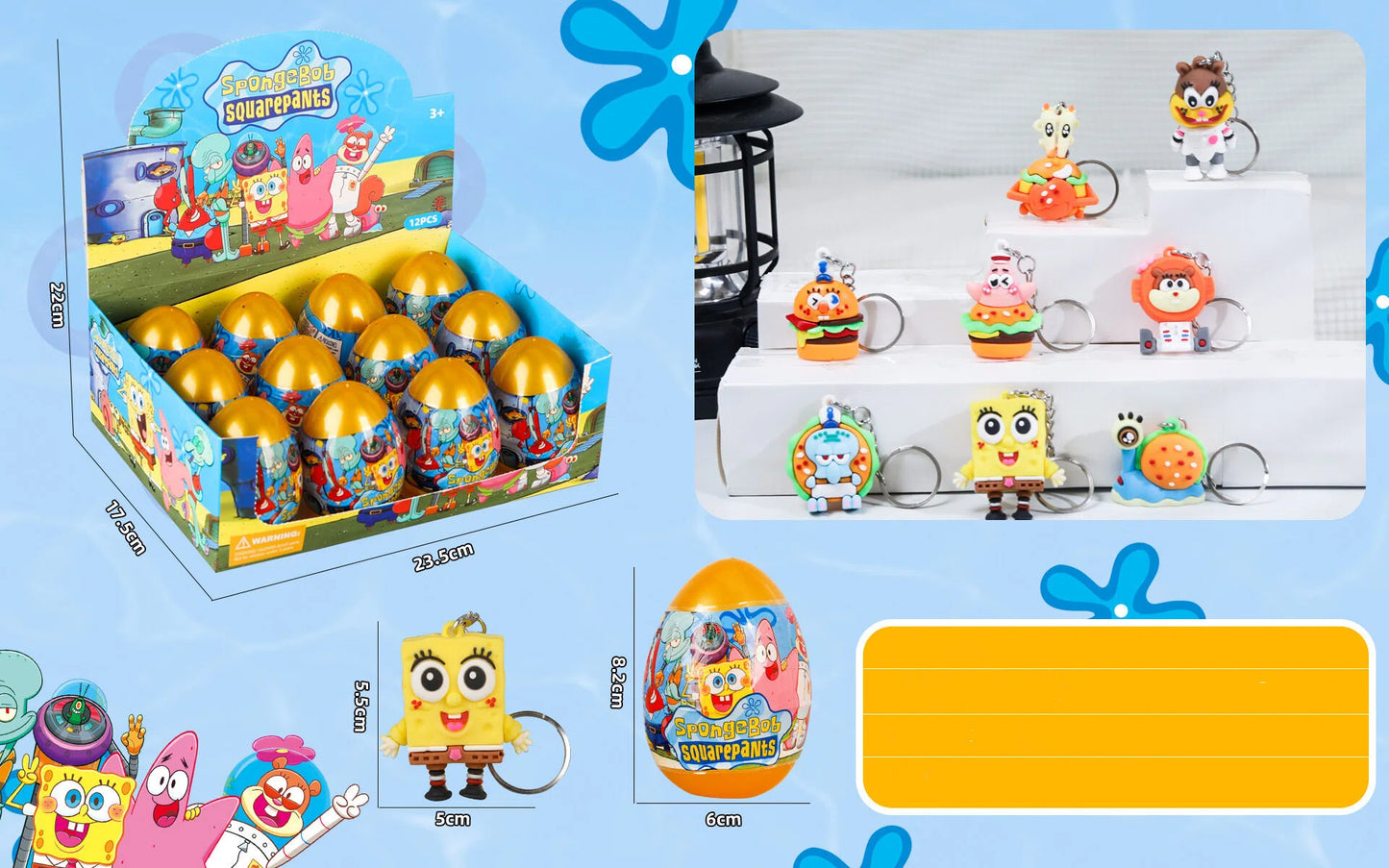 Surprise Egg Silicone Key Chain Blind Box Cute Cartoon Character Pendant