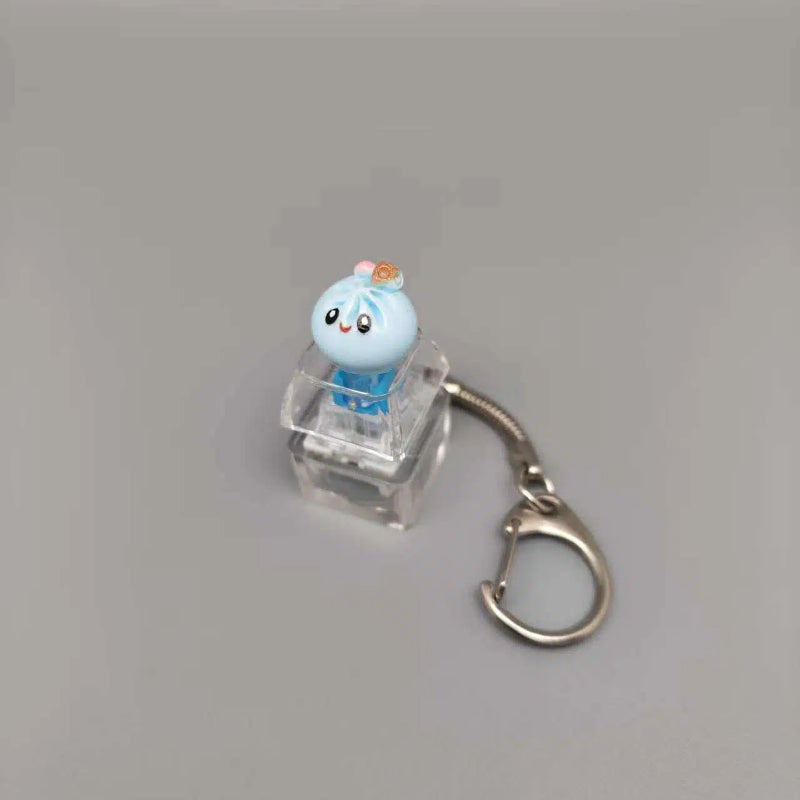 Mini Dumpling Fidget Charm Keychain Pop Fun Stress Sensory Toy Relief Accessory
