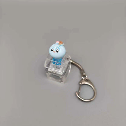 Mini Dumpling Fidget Charm Keychain Pop Fun Stress Sensory Toy Relief Accessory