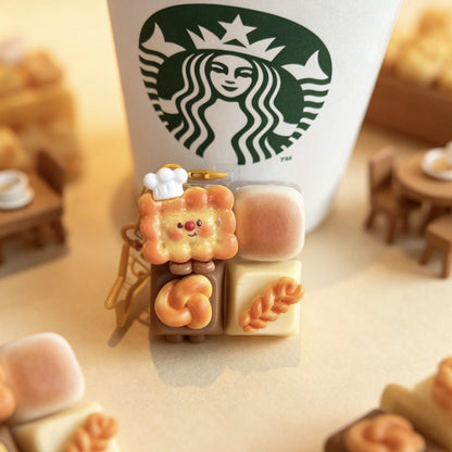 Cute Resin Food Fidget Keychain Hanging Charm