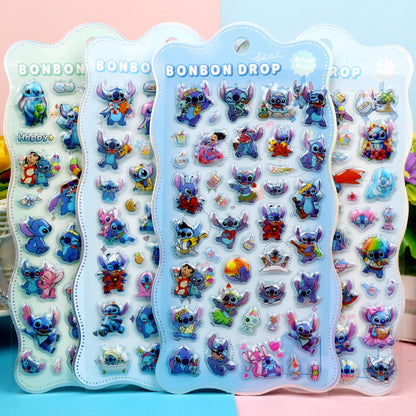 K-Pop Demon Hunters 3D Puffy Kids Cartoon Panda Layered DIY Anime Movie Merchandise Stickers
