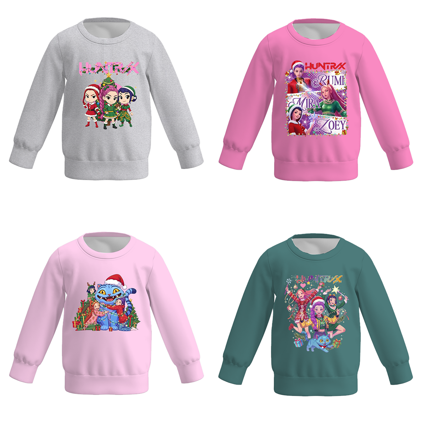 2025 Fall Kpop Demon Hunter Print Long Sleeves Sweatshirts For Kids