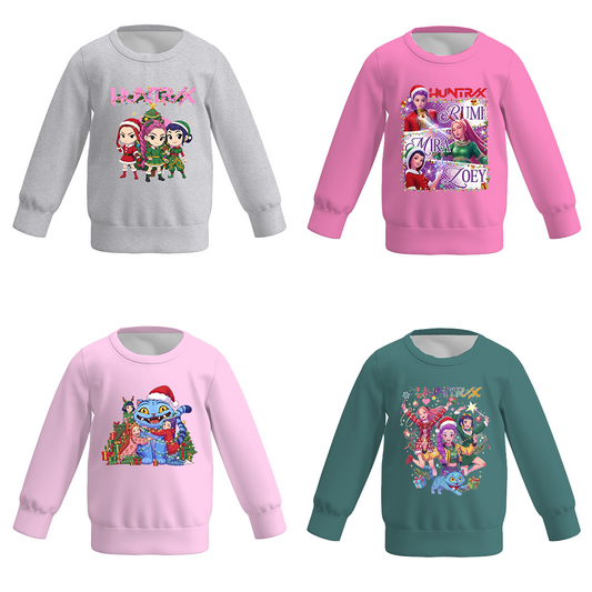 2025 Fall Kpop Demon Hunter Print Long Sleeves Sweatshirts For Kids