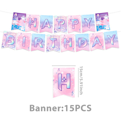 K-pop Demon Hunters Birthday Party Supplies Themed Tableware and Decorations