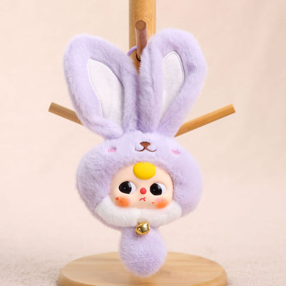 Easter Long-eared Bunny Plush Key Chain Vinyl Plush Rabbit Bag Charm Collectible Doll
