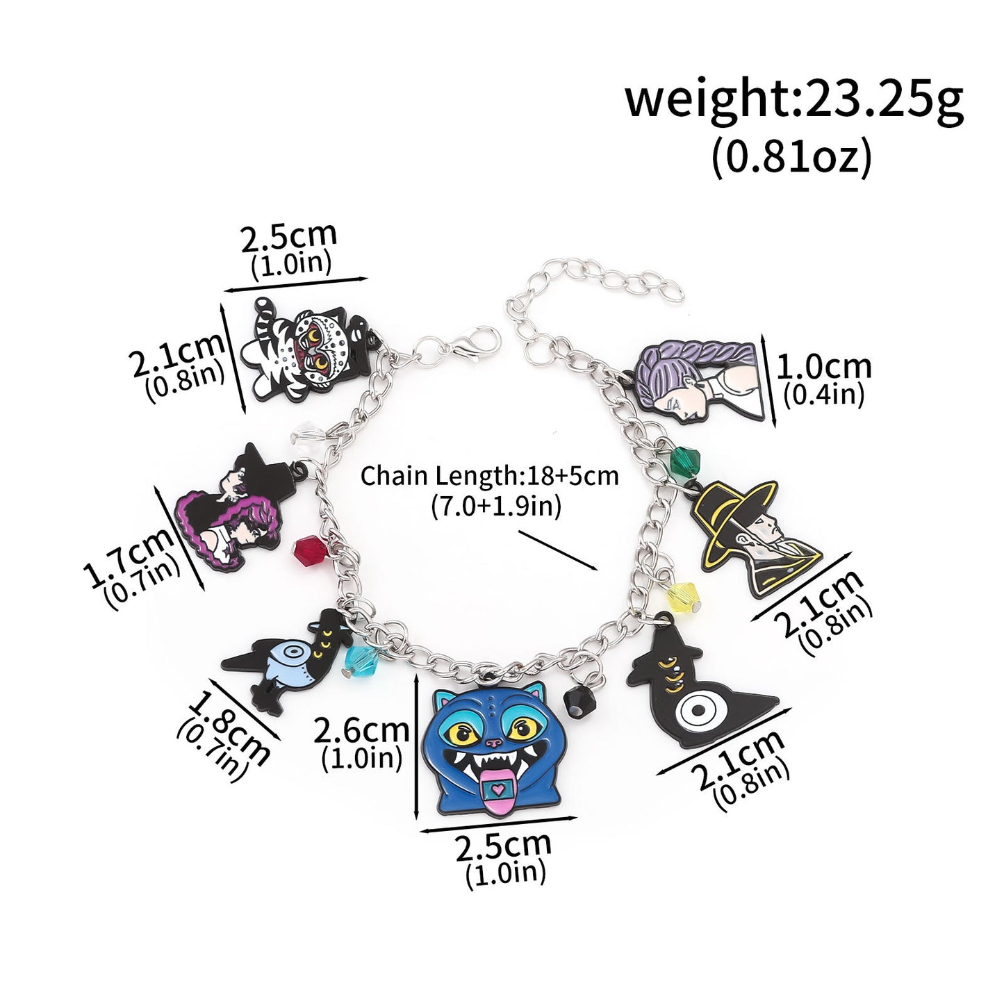 K-Pop Demon Hunters Bracelet Set Mixed Metal Braided Cord & Colorful Seed Bead Bracelets