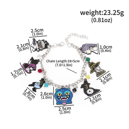 K-Pop Demon Hunters Bracelet Set Mixed Metal Braided Cord & Colorful Seed Bead Bracelets