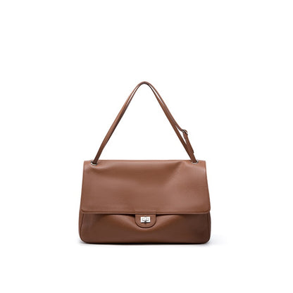 Slouchy Flap Shoulder Bag in Leather or Suede