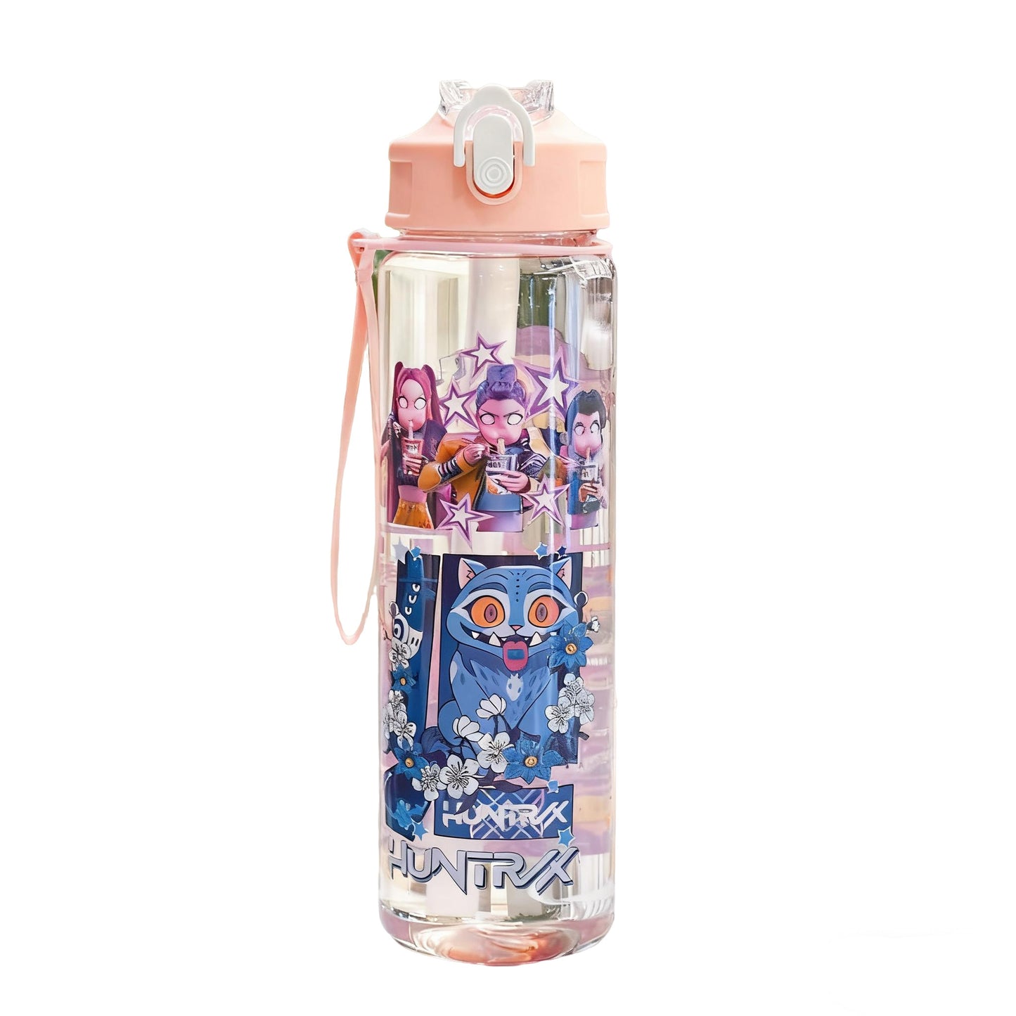 K-POP Demon Hunter Children’s Straw Water Cup Portable Plastic Drinking Bottle 24Oz