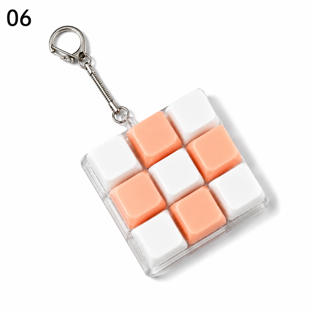 Trending 9-Key Fidget Click Button Fidget Keychain Stress Relief Multiple Colors