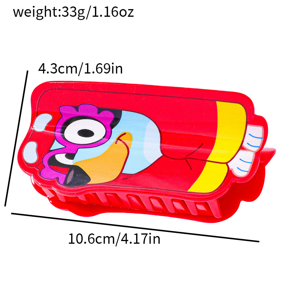 Cartoon Bluey Acrylic Hair Claw Clip for Girls Trendy Fan Merch Accessory