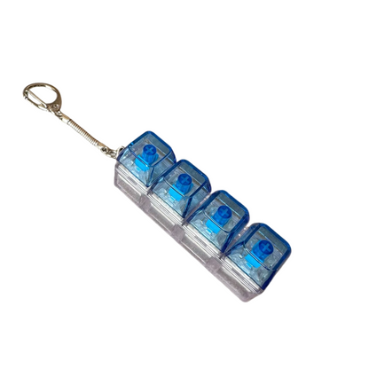 Transparent Click Button Fidget Keychain Stress Relief Multiple Colors