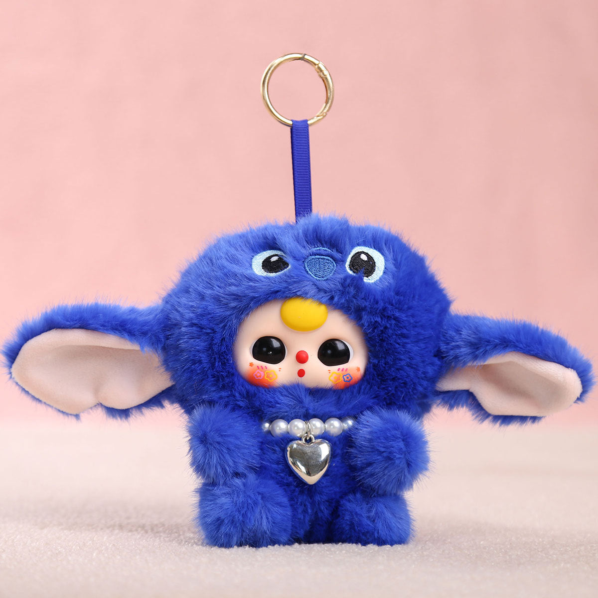 Cartoon Plush Key Chain Vinyl Plush Rabbit Bag Charm Collectible Doll
