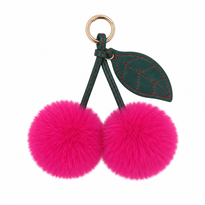 Cherry Plush Bag Pendant Lovely Keychain Cartoon Keyring Accessory
