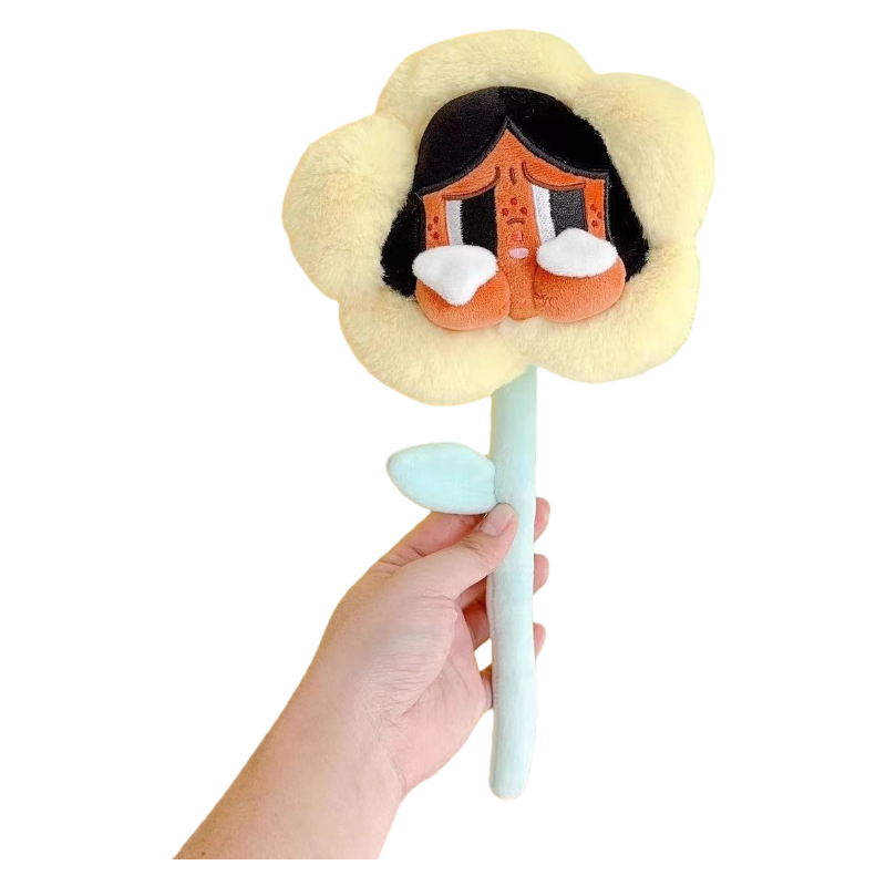 Cry Baby Doll Sunflower-style Plush Toy Single Stem Stuffed Flower Doll Gift (Not a Bouquet)